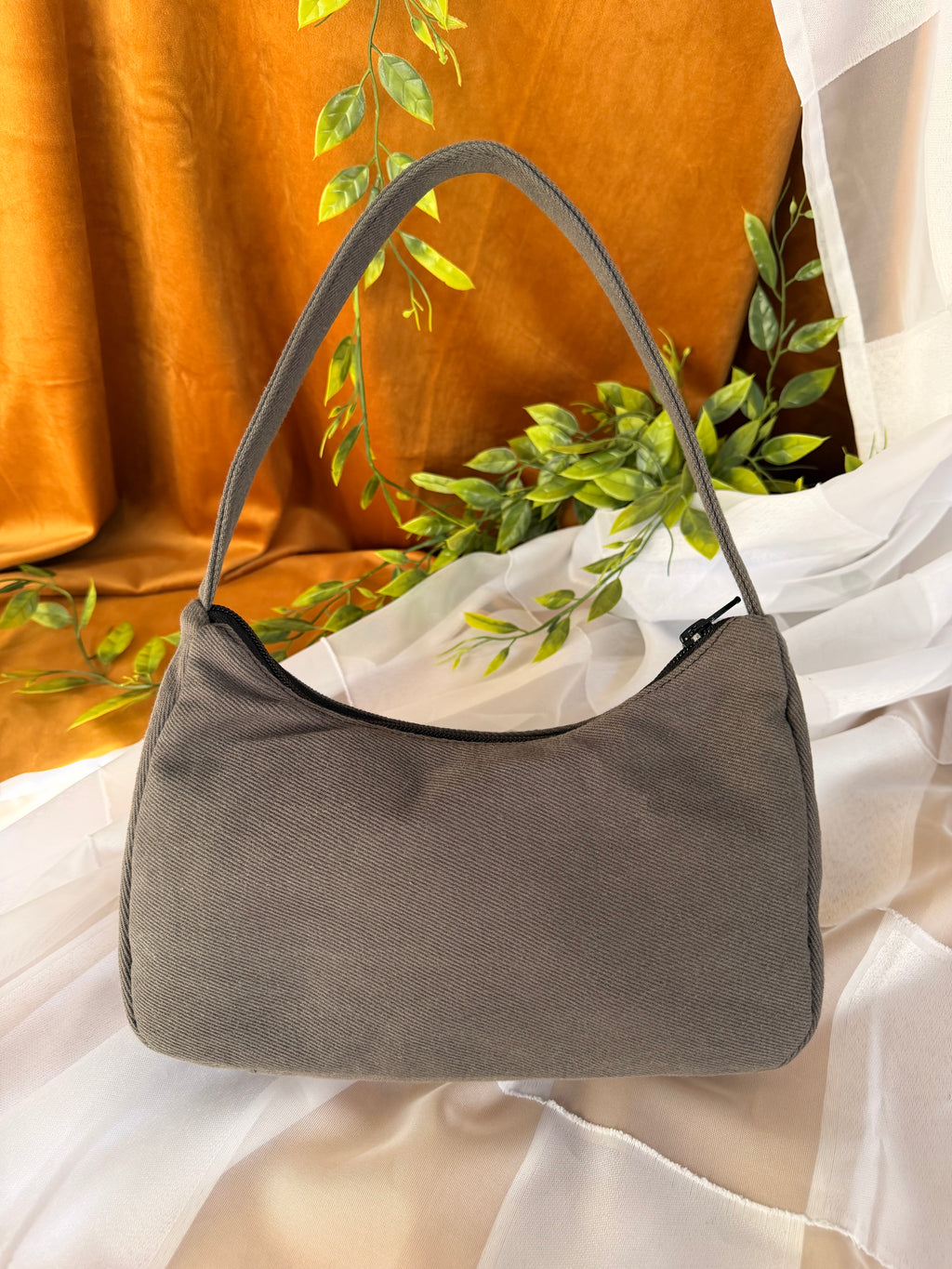 Grey upcycled logo Flannel