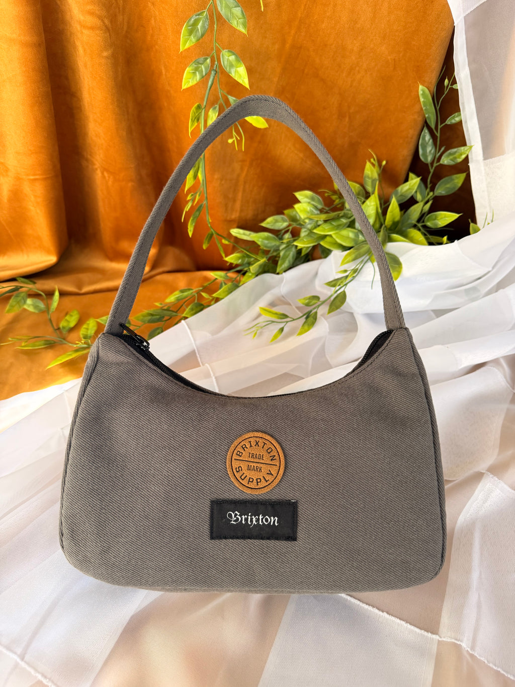 Grey upcycled logo Flannel