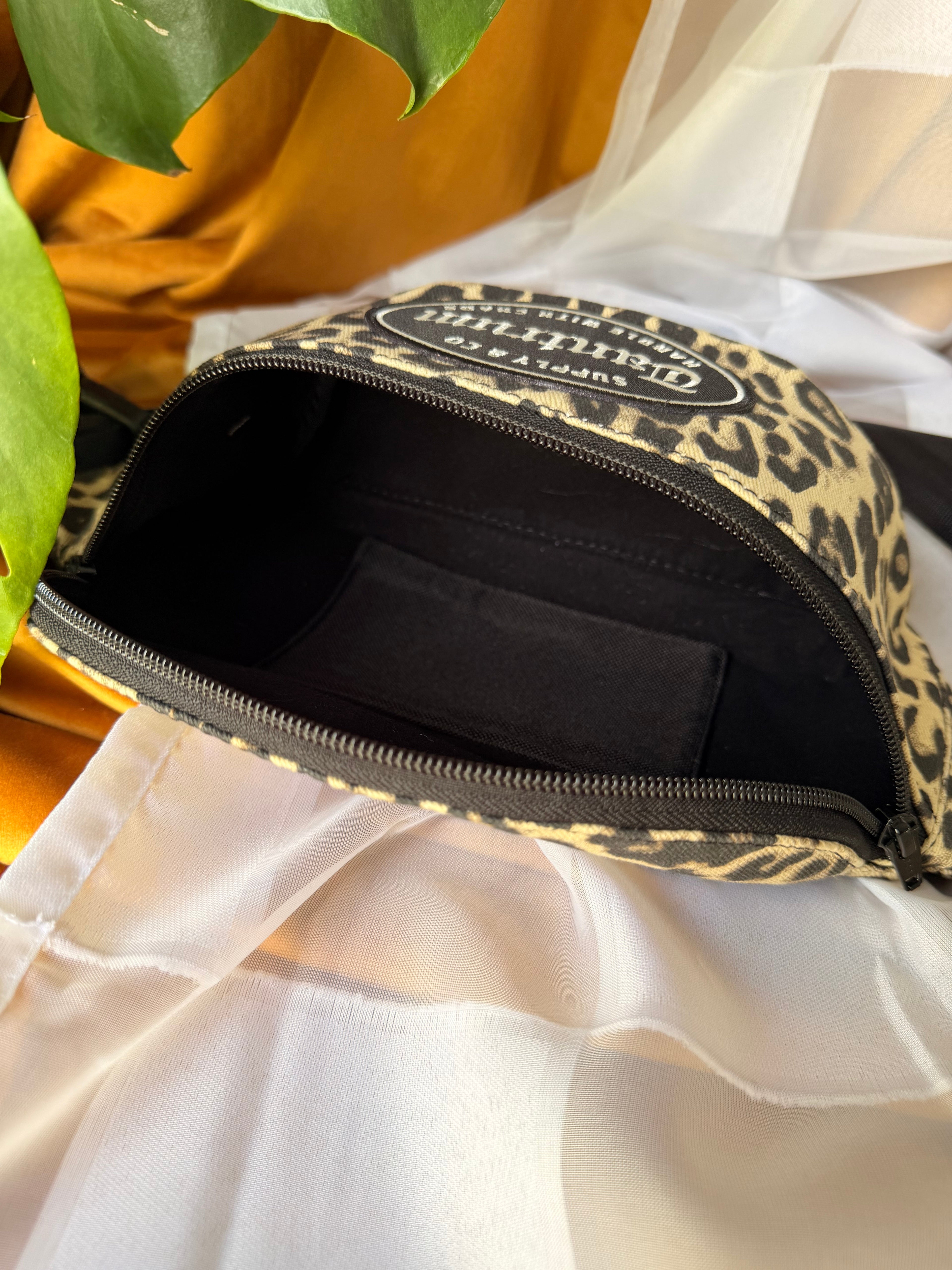 Denim Cheetah Old English Patch