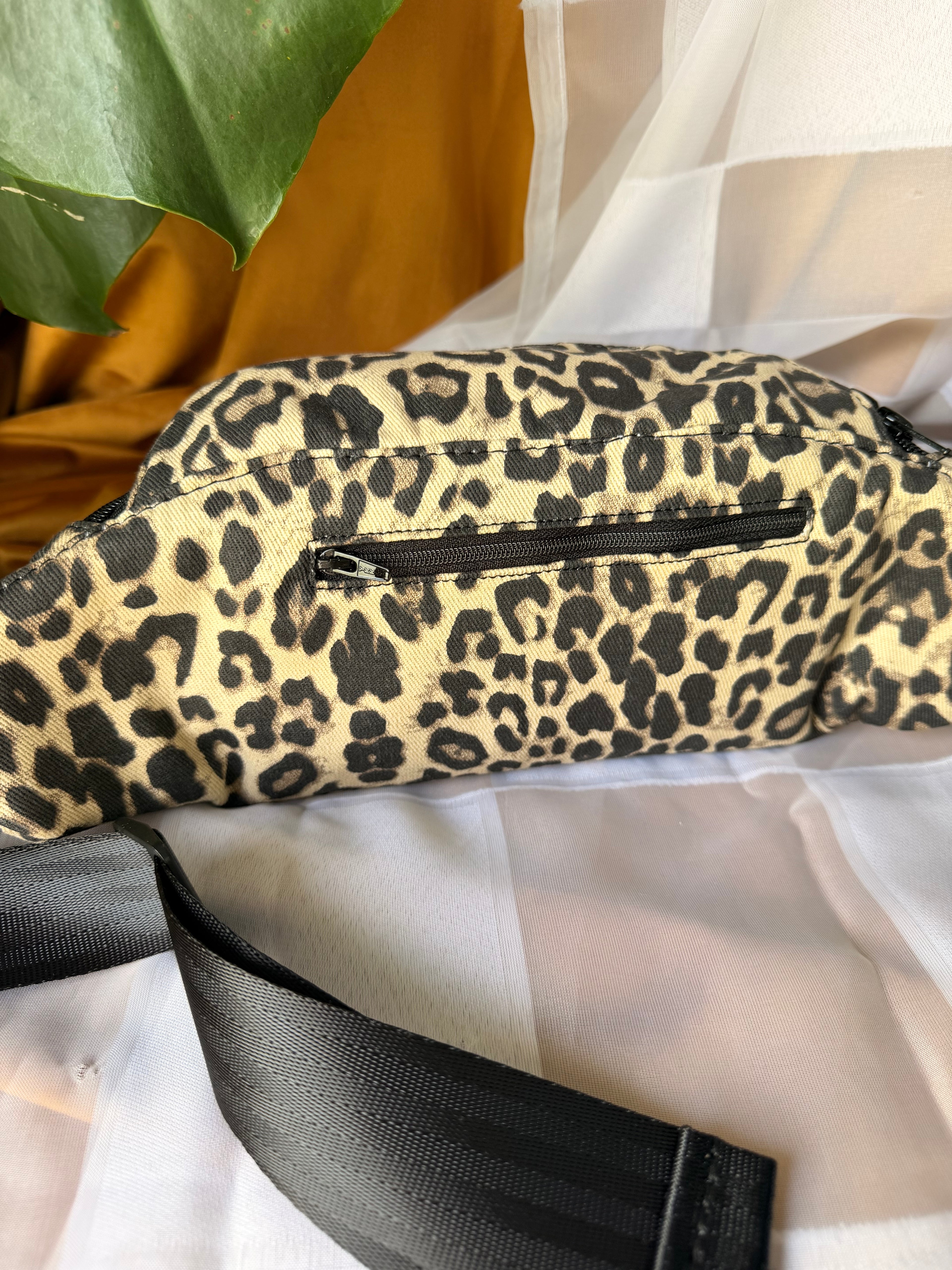 Denim Cheetah White Patch