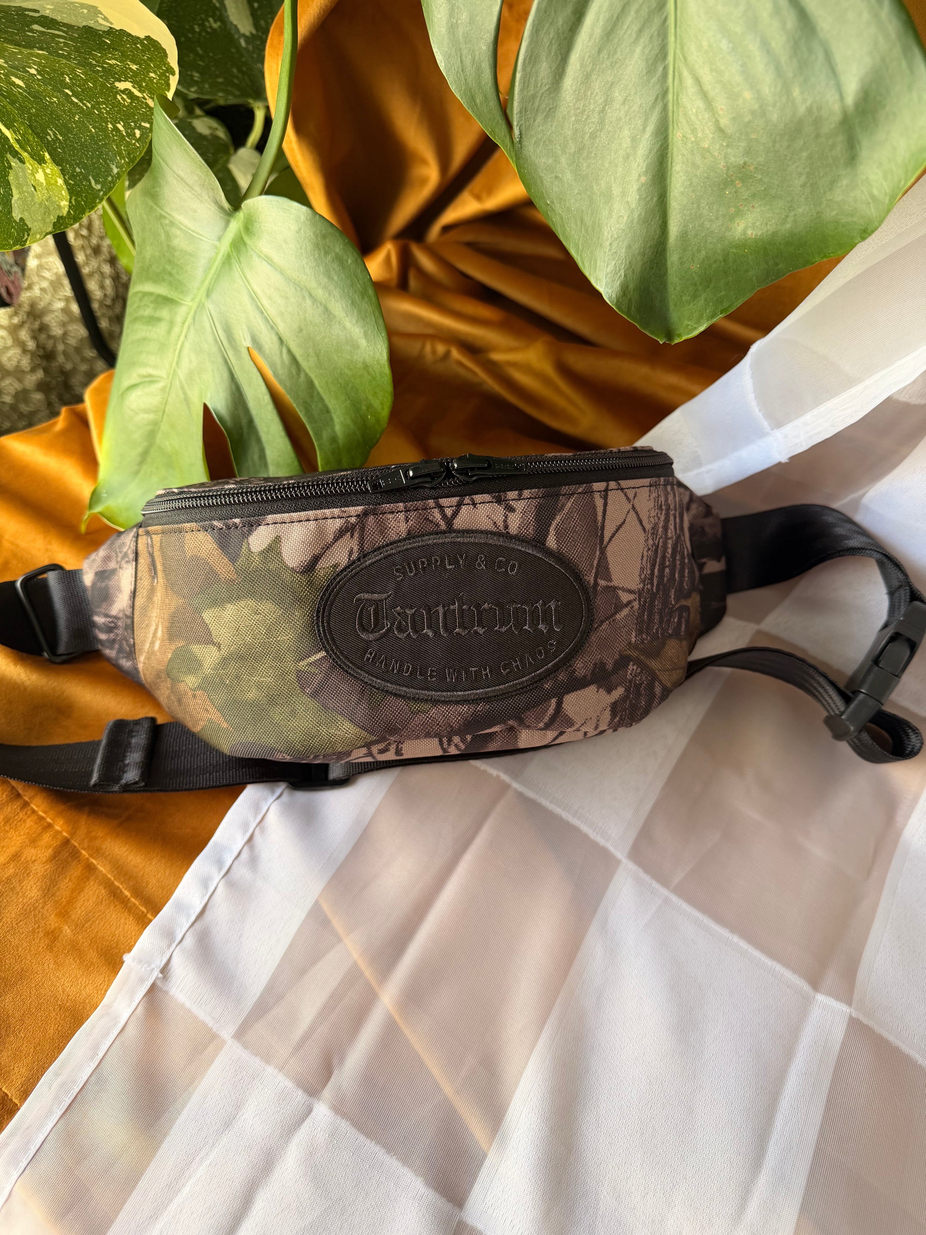 Black Old English Patch Camo