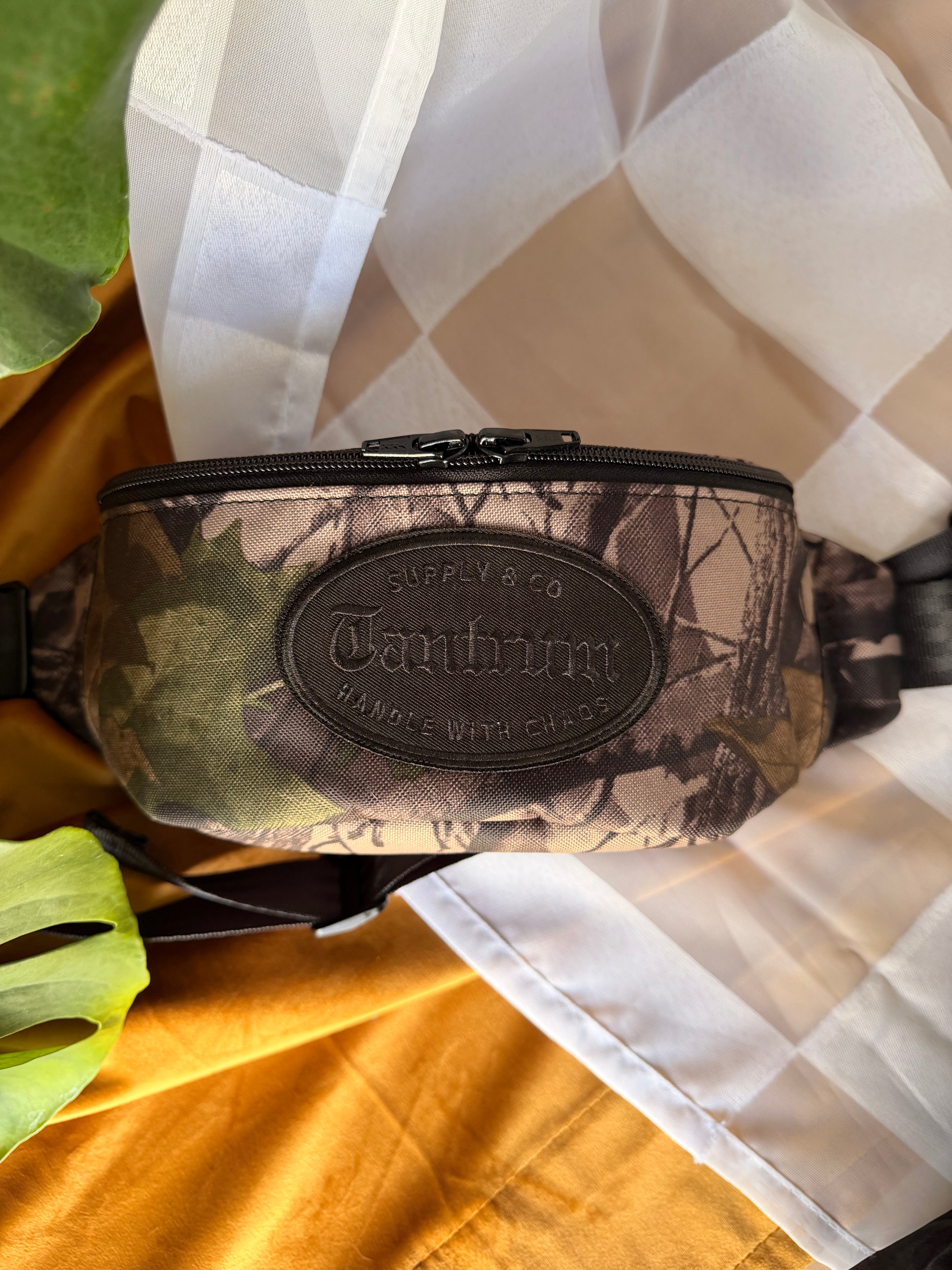 Black Old English Patch Camo