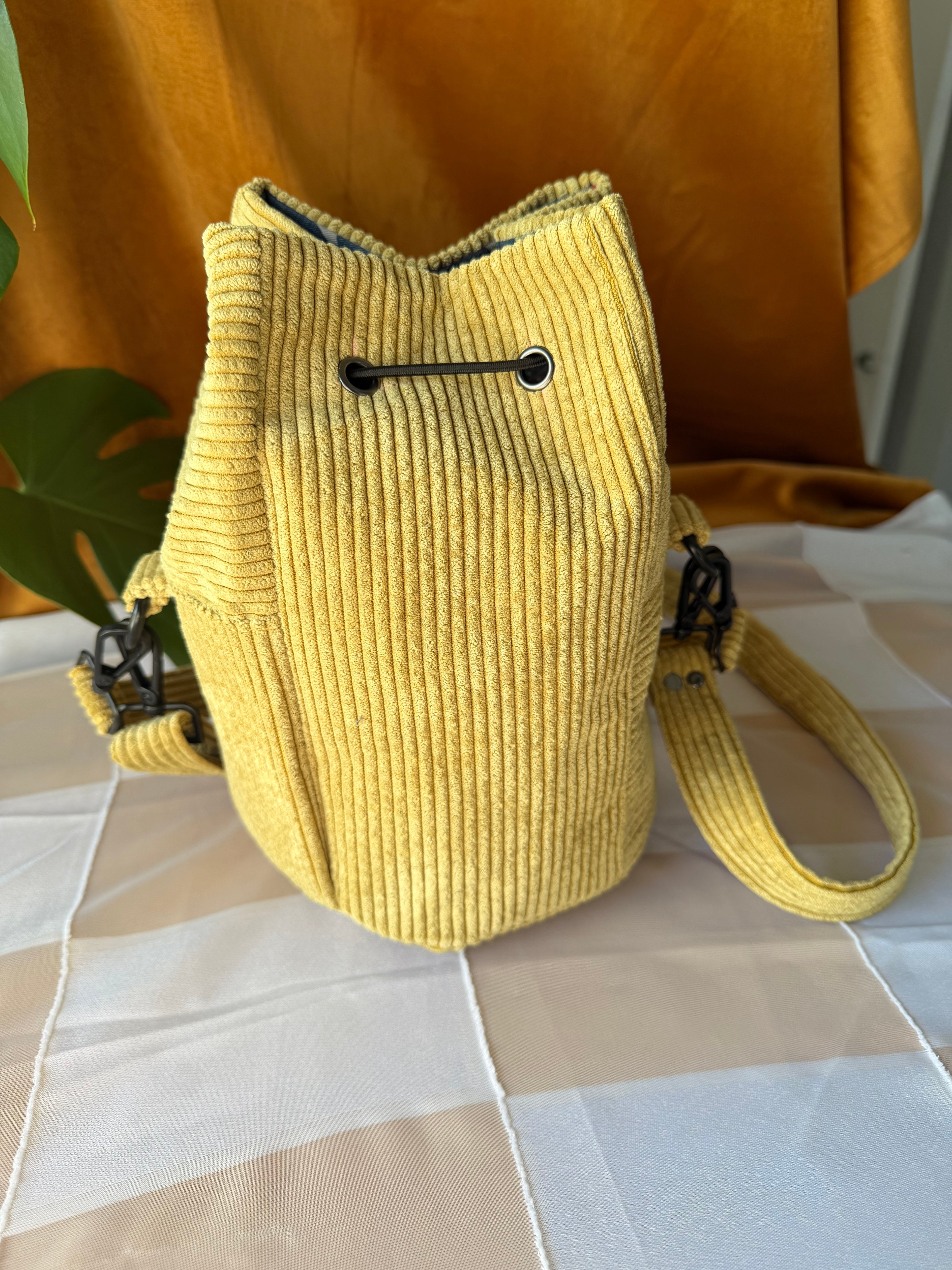 Yellow Corduroy Bucket