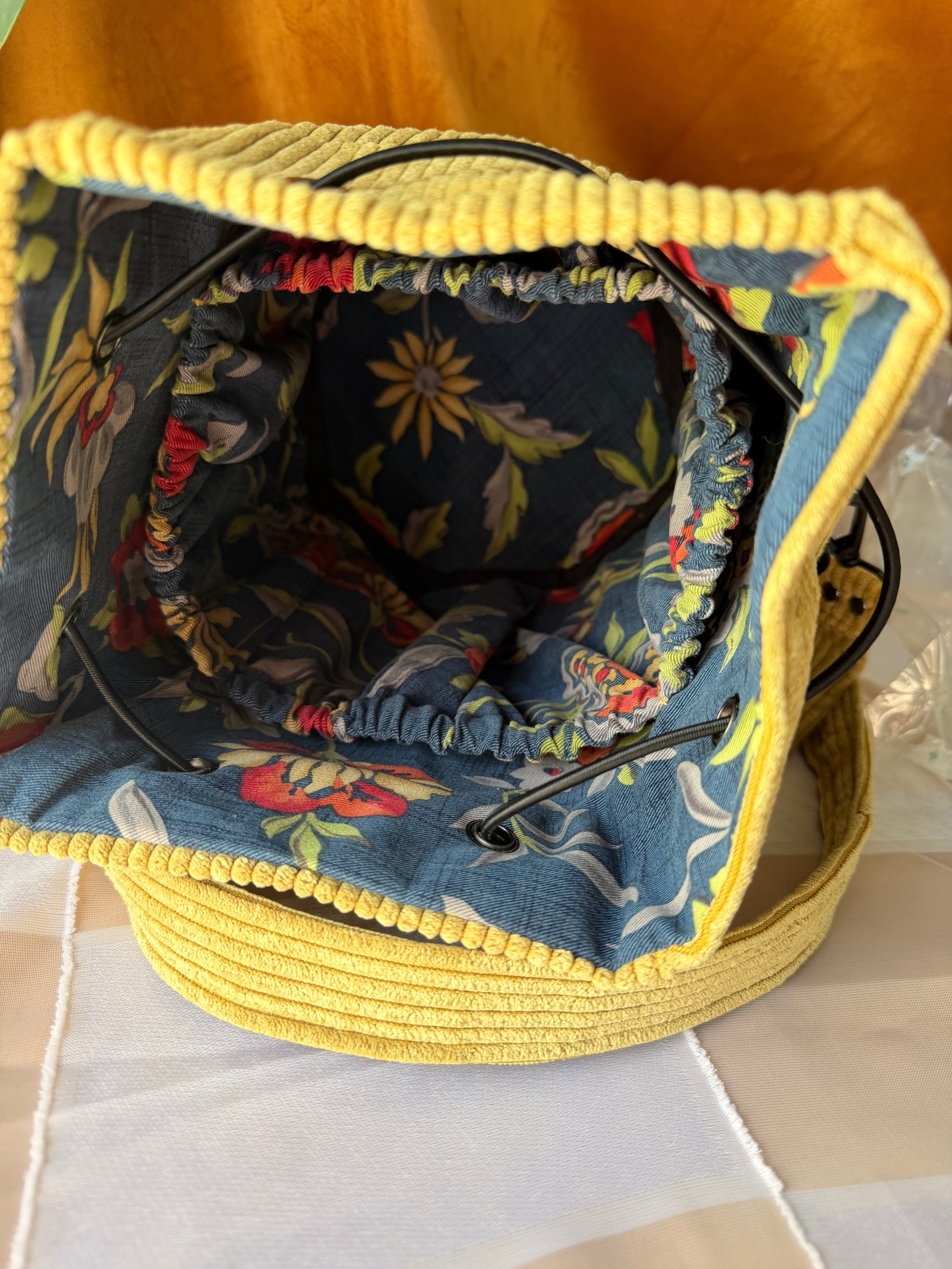 Yellow Corduroy Bucket