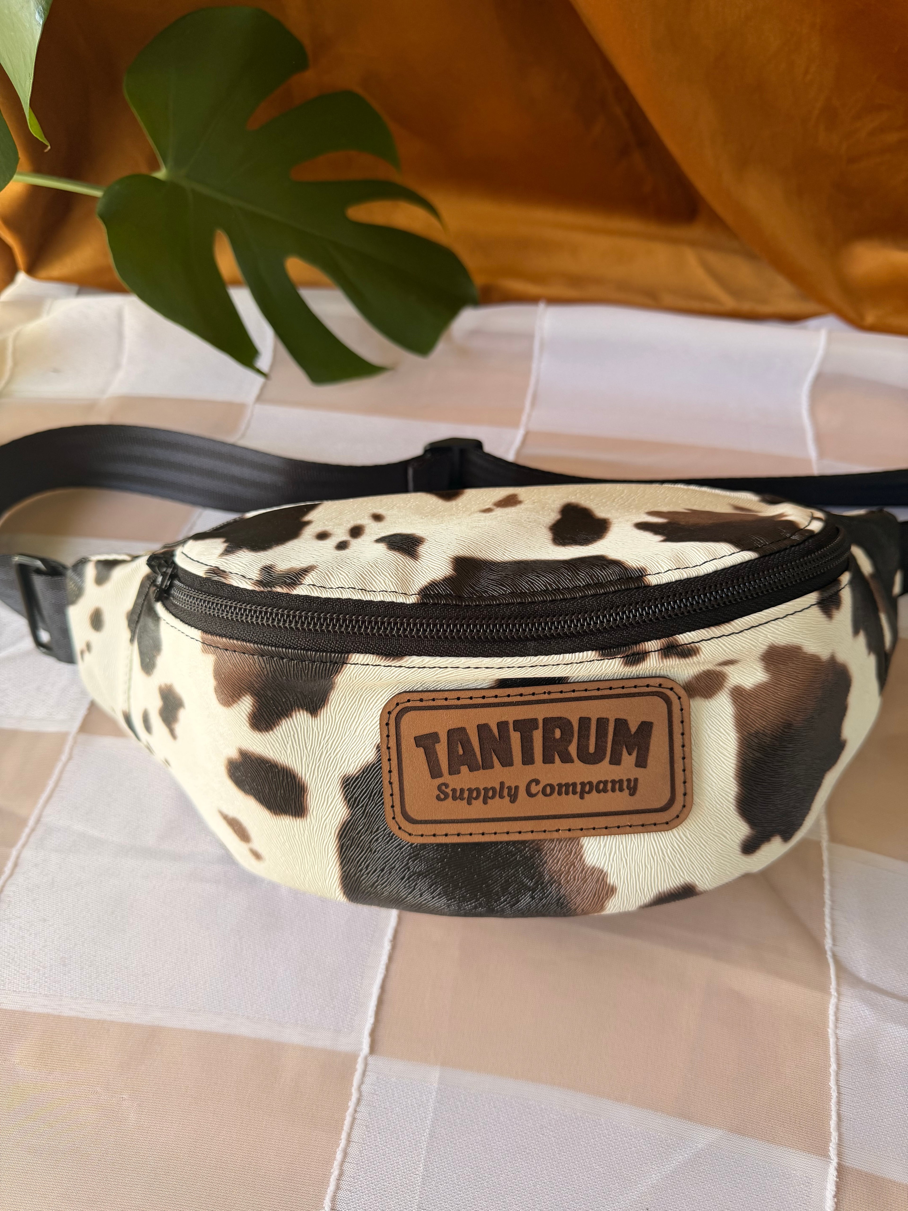 Faux Leather Cow Print