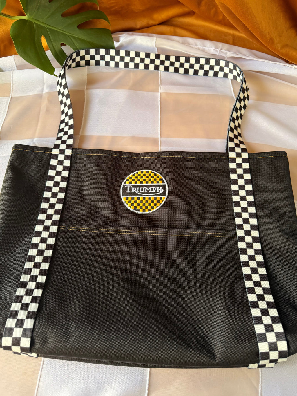 Moto Yellow Checkered