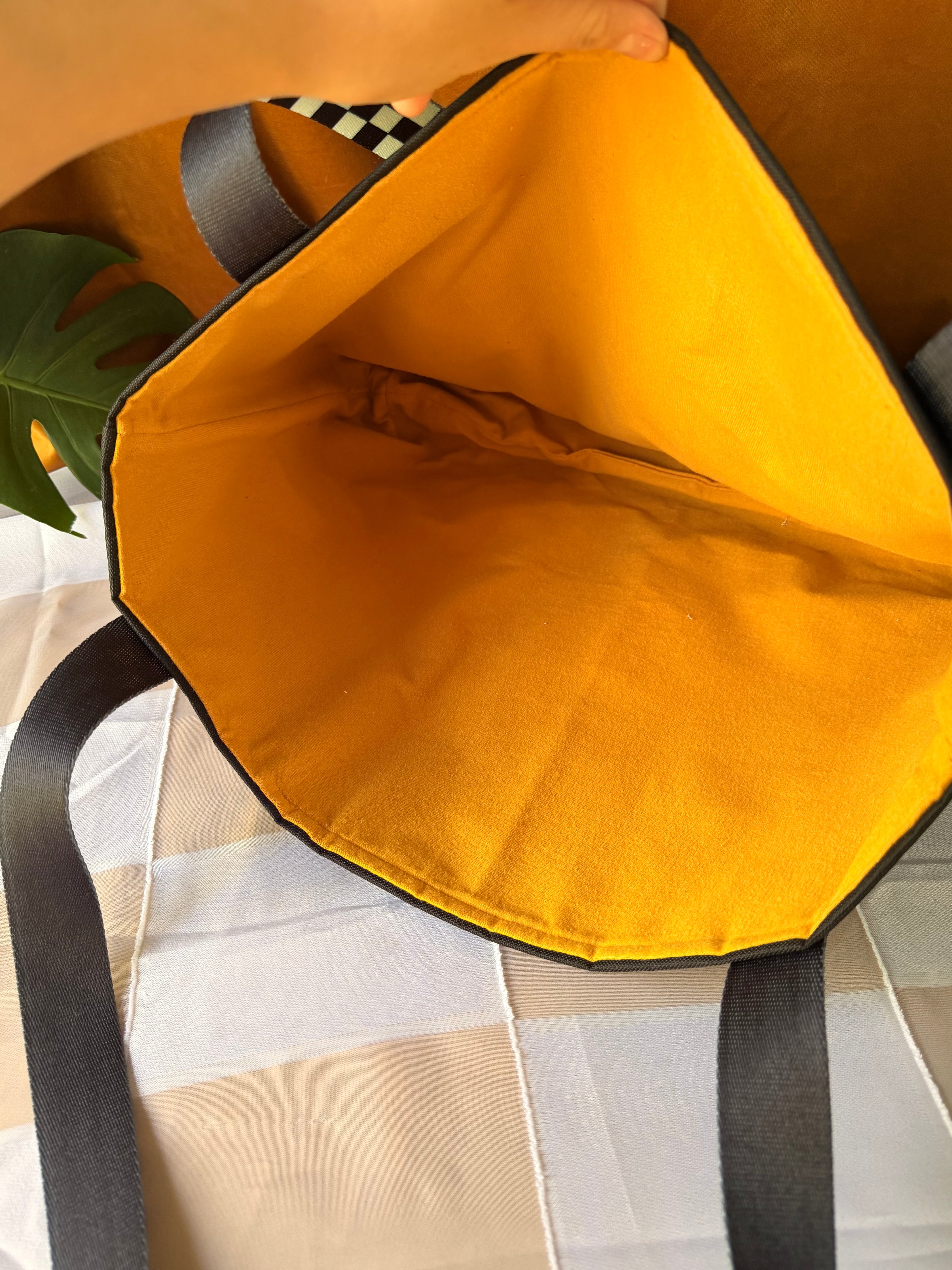 Moto Yellow Checkered