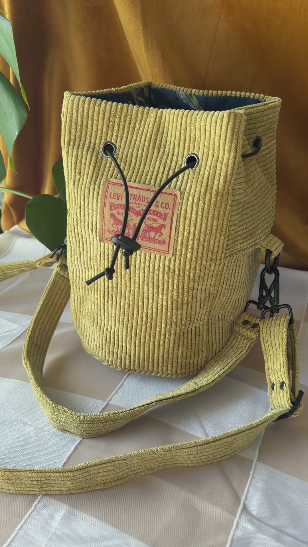 Yellow Corduroy Bucket
